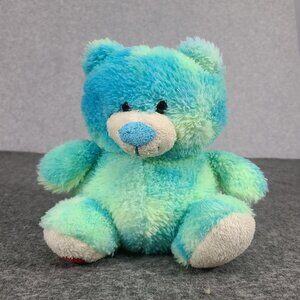 Animal Adventure 9 inch Plush Teddy Tie Dye Blue Green Heart on Foot 2019